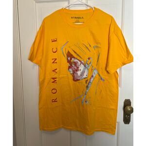 NEW My Chemical Romance Men's L Oversized Graphic T Shirt Yellow Red Band